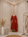 SAFIRA 1006 | Designer Cotton A-Line Suit Set