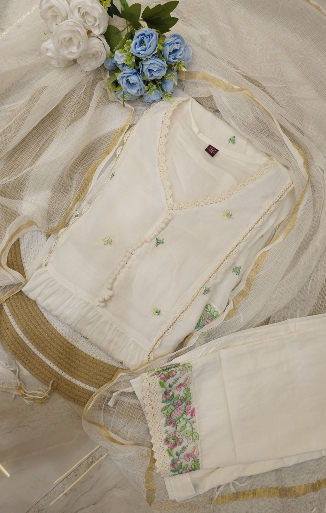 10001 - Mul Cotton Embroidered Suit